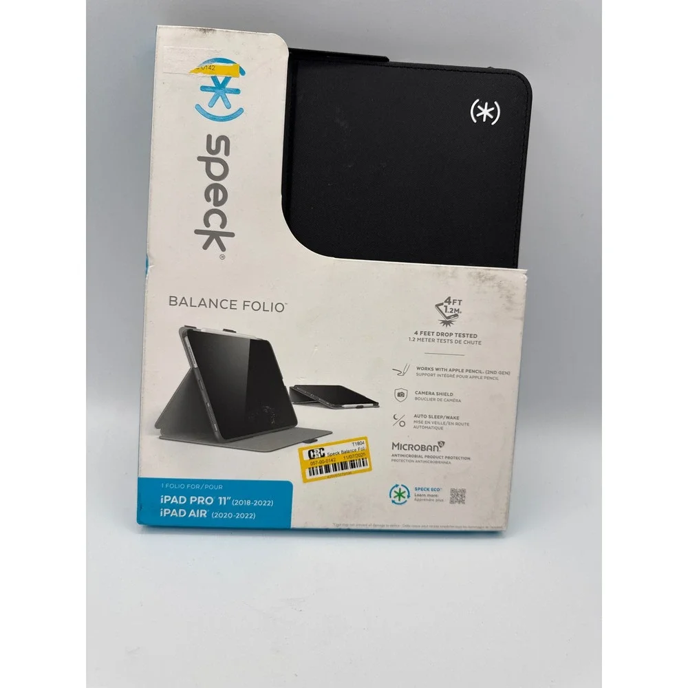 Speck Balance Folio iPad Pro 11 Air‎ 10.9 Black New Open Box Slim Stand Case